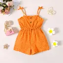 Barboteuse orange pour petite fille