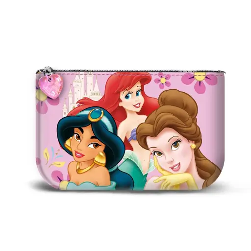 [07178] Petit Porte-monnaie Carré, Rose Disney Princesses