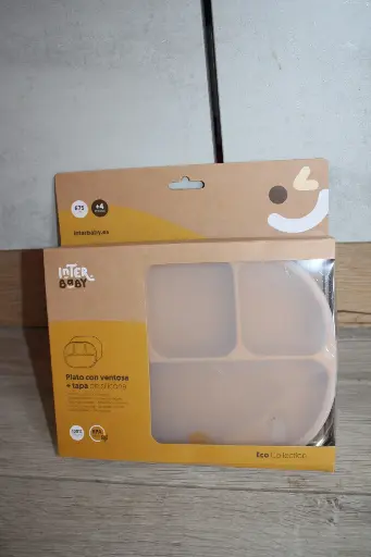Assiette ventouse à compartiment + Couvercle silicone